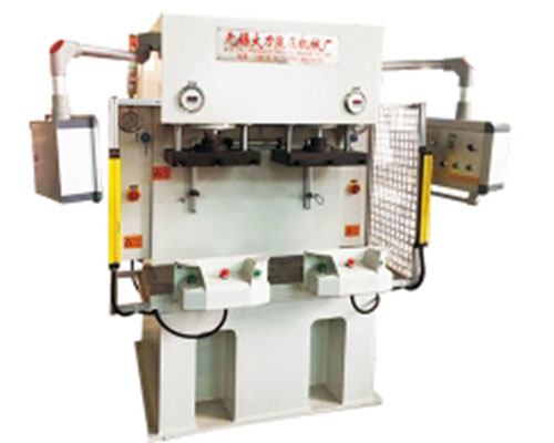 Single column dual station hydraulic press